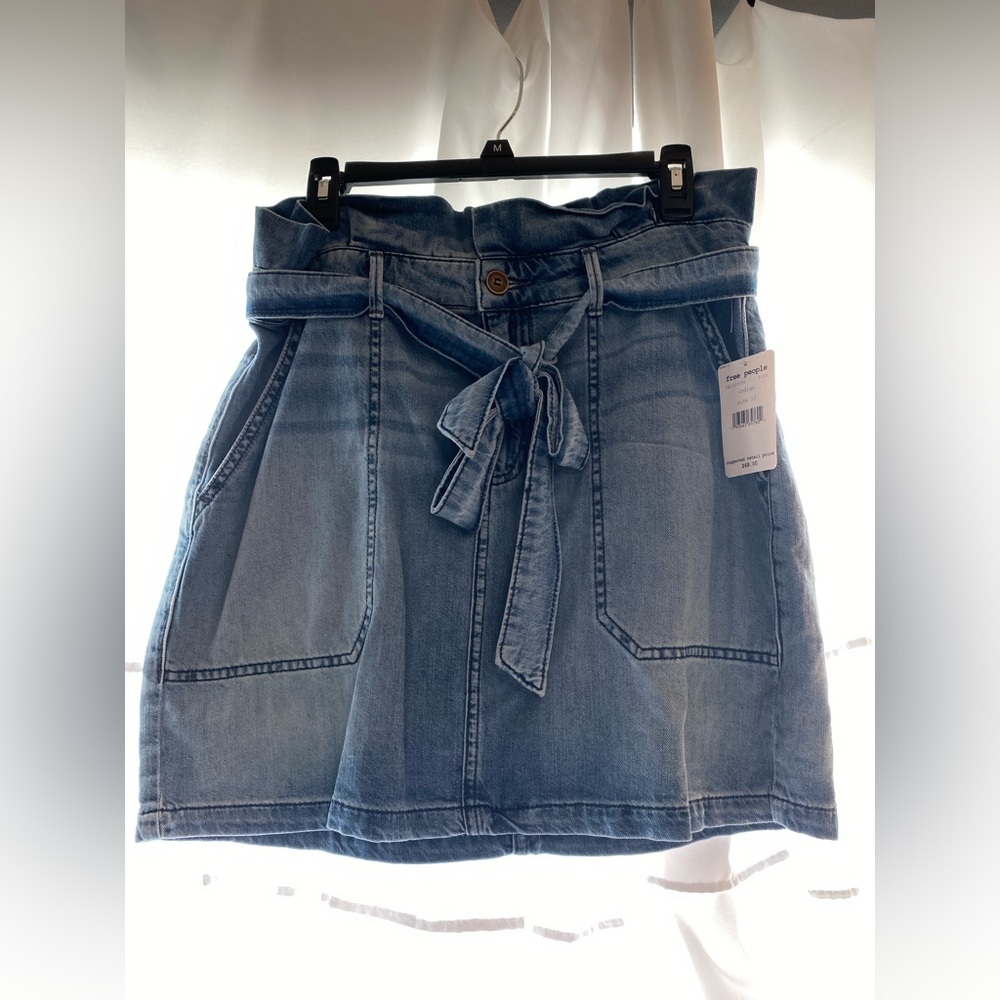 Free people denim skirt